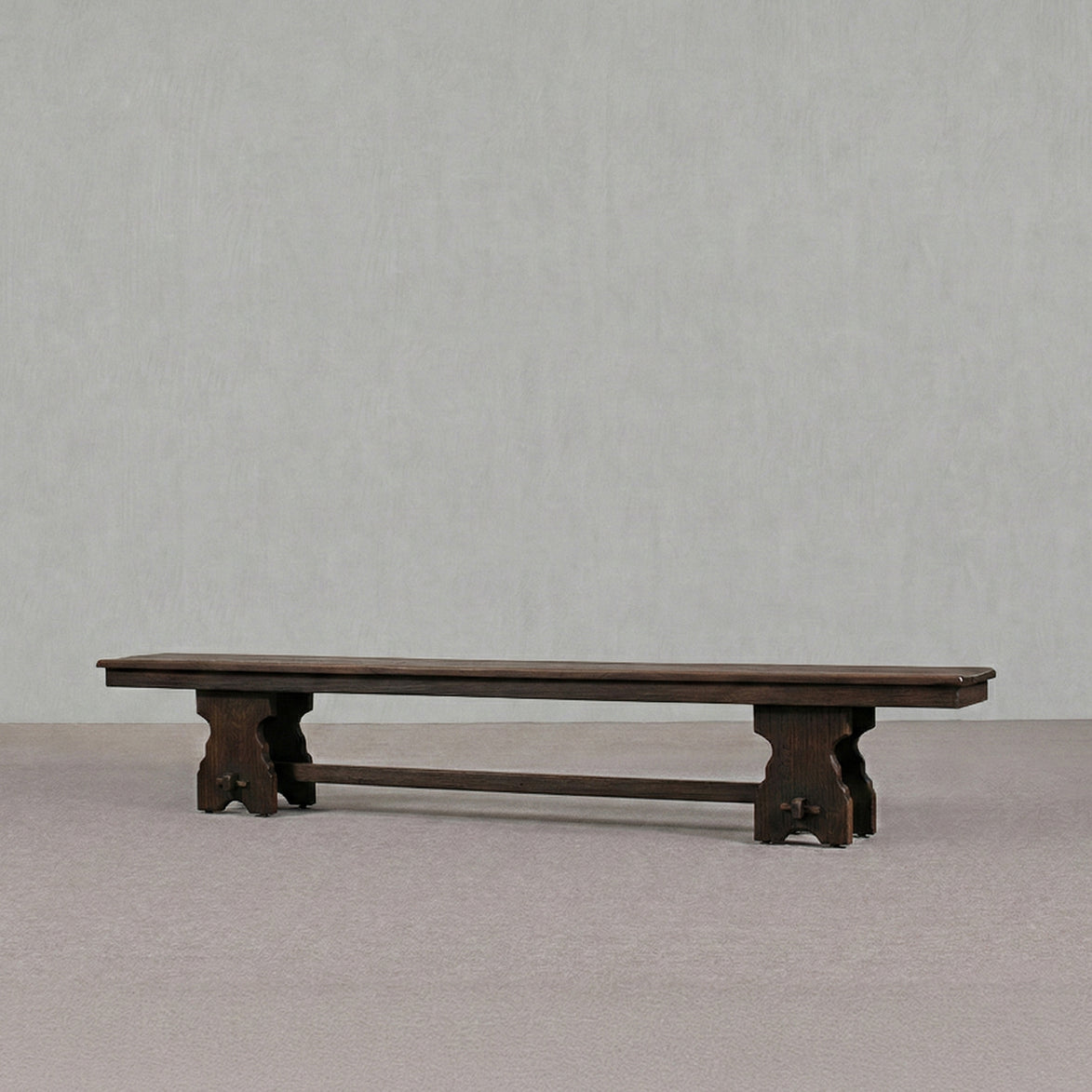 Rustic Real Antique Low Wooden Bench