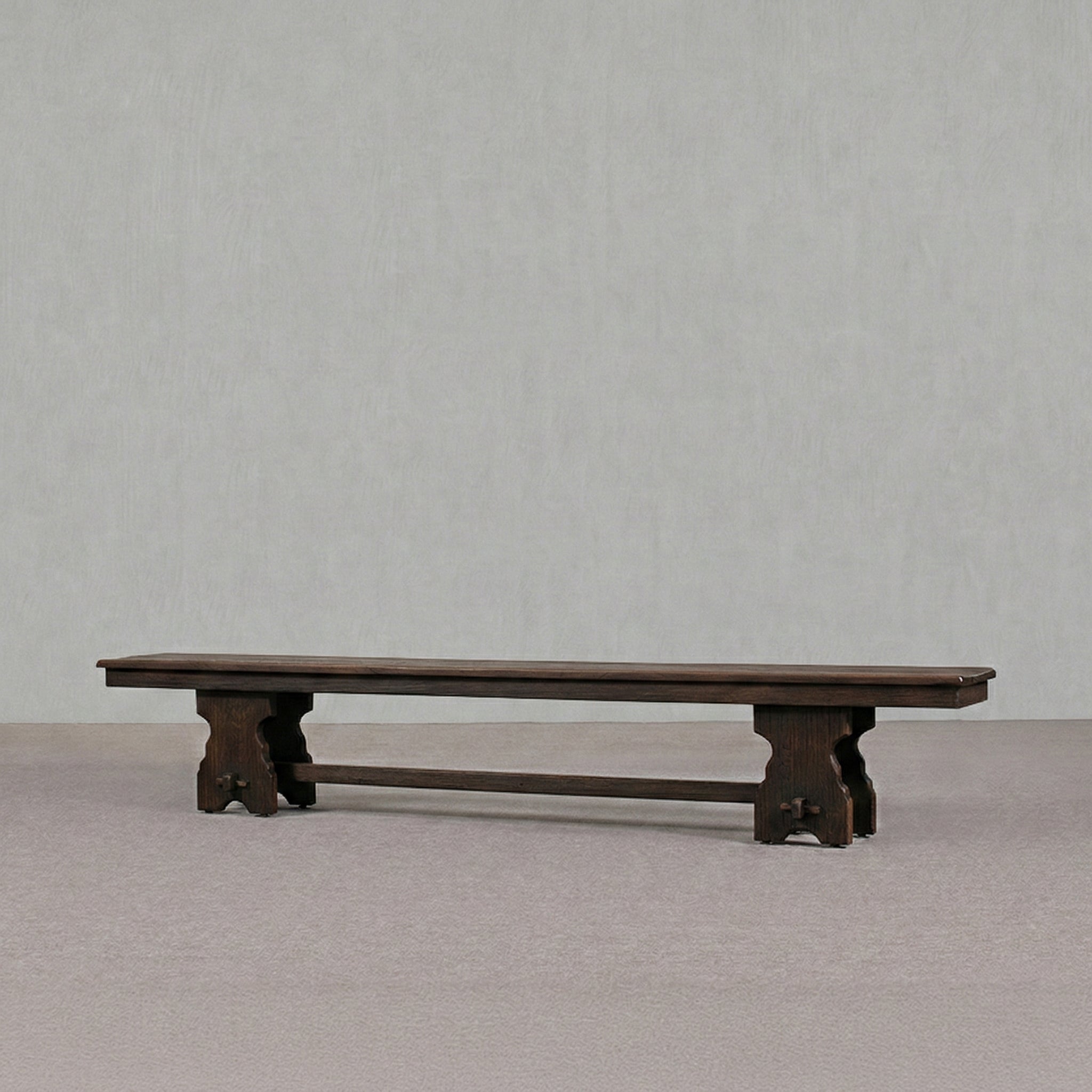 Rustic Real Antique Low Wooden Bench