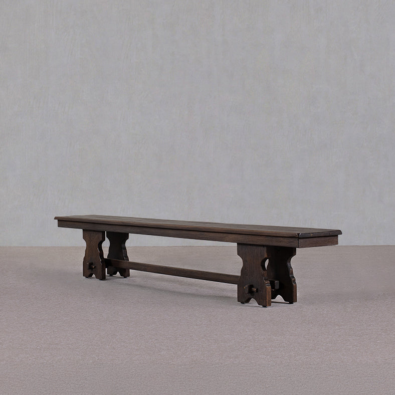 Rustic Real Antique Low Wooden Bench