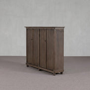 Aged Grey Real Antique Elm Two-Door Natural Wood Cabinet