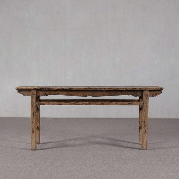 Colonial Real Antique Aged Wood Console Table
