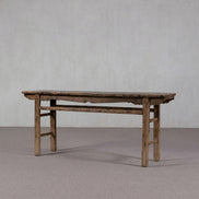 Colonial Real Antique Aged Wood Console Table