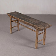 Colonial Real Antique Aged Wood Console Table