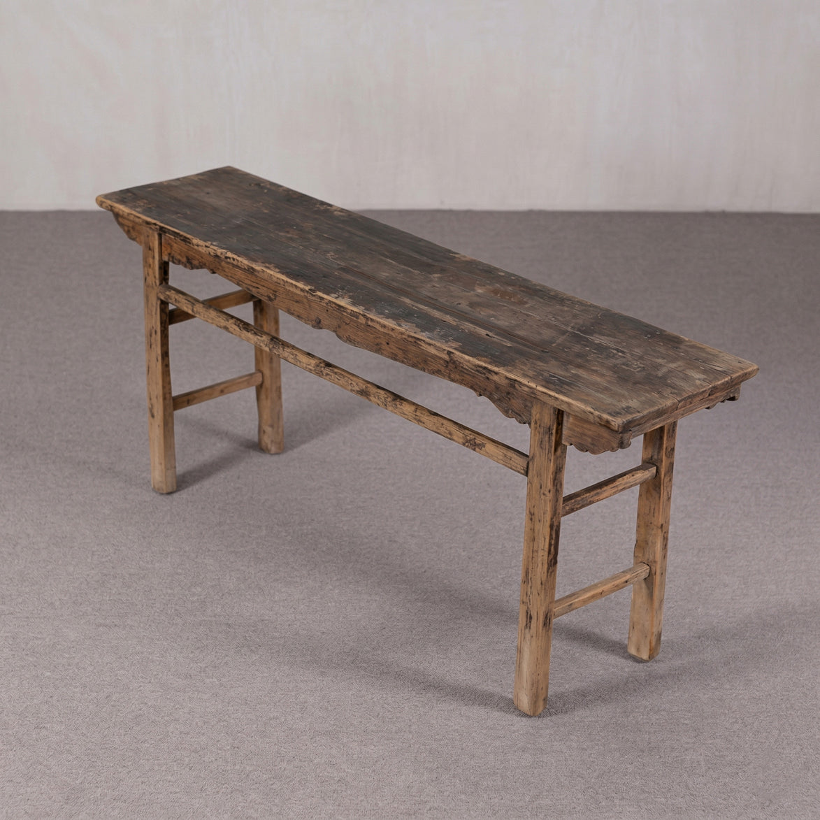 Colonial Real Antique Aged Wood Console Table