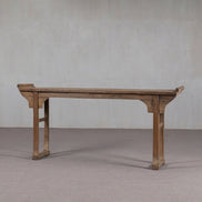 Zen Real Antique Aged Wood Hall Console Table