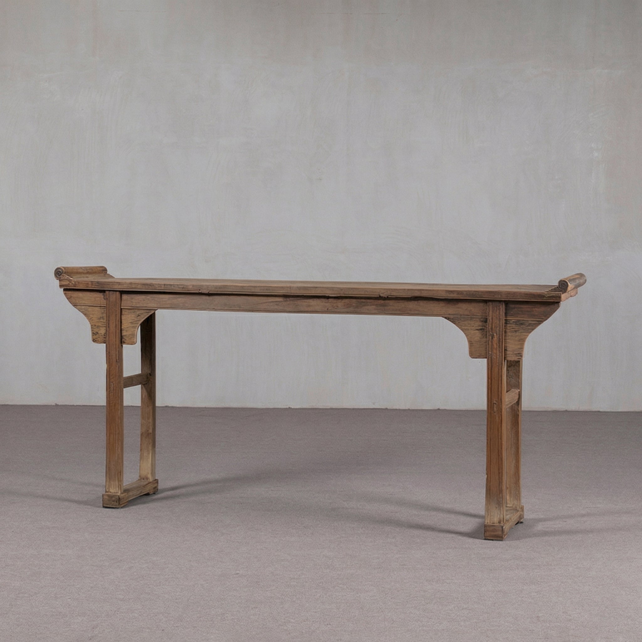Zen Real Antique Aged Wood Hall Console Table
