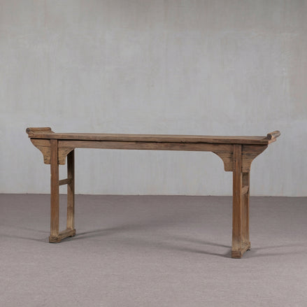 Zen Real Antique Aged Wood Hall Console Table