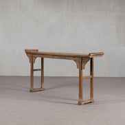 Zen Real Antique Aged Wood Hall Console Table