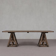 Colonial Real Antique Double A-Frame Long Dining Table