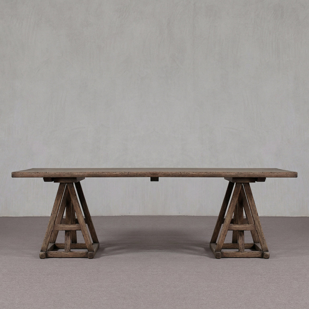 Colonial Real Antique Double A-Frame Long Dining Table