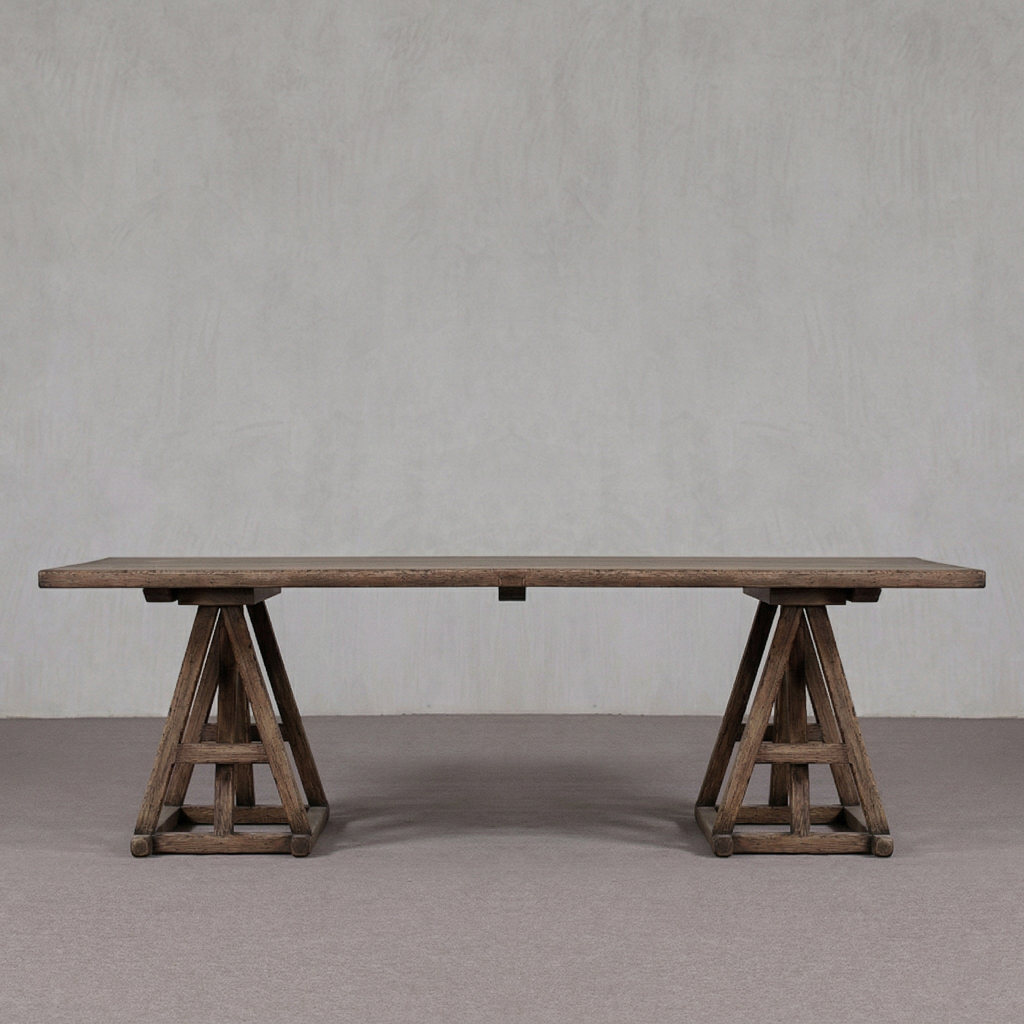 Colonial Real Antique Double A-Frame Long Dining Table