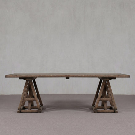 Colonial Real Antique Double A-Frame Long Dining Table