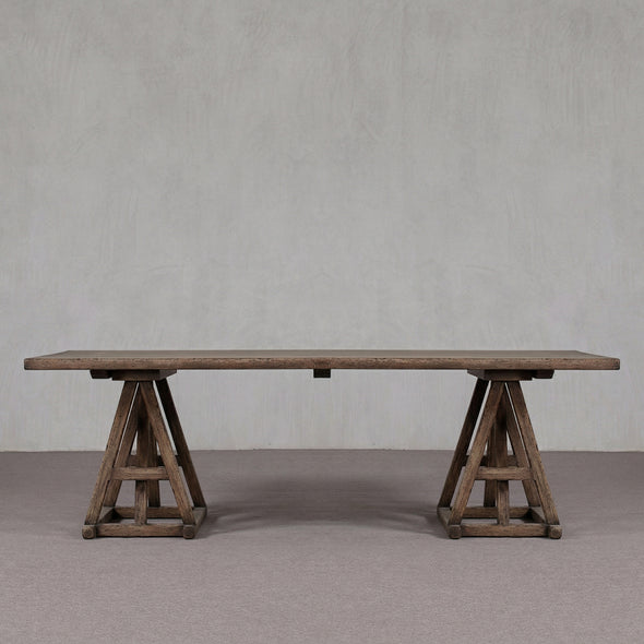 Colonial Real Antique Double A-Frame Long Dining Table