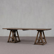 Colonial Real Antique Double A-Frame Long Dining Table