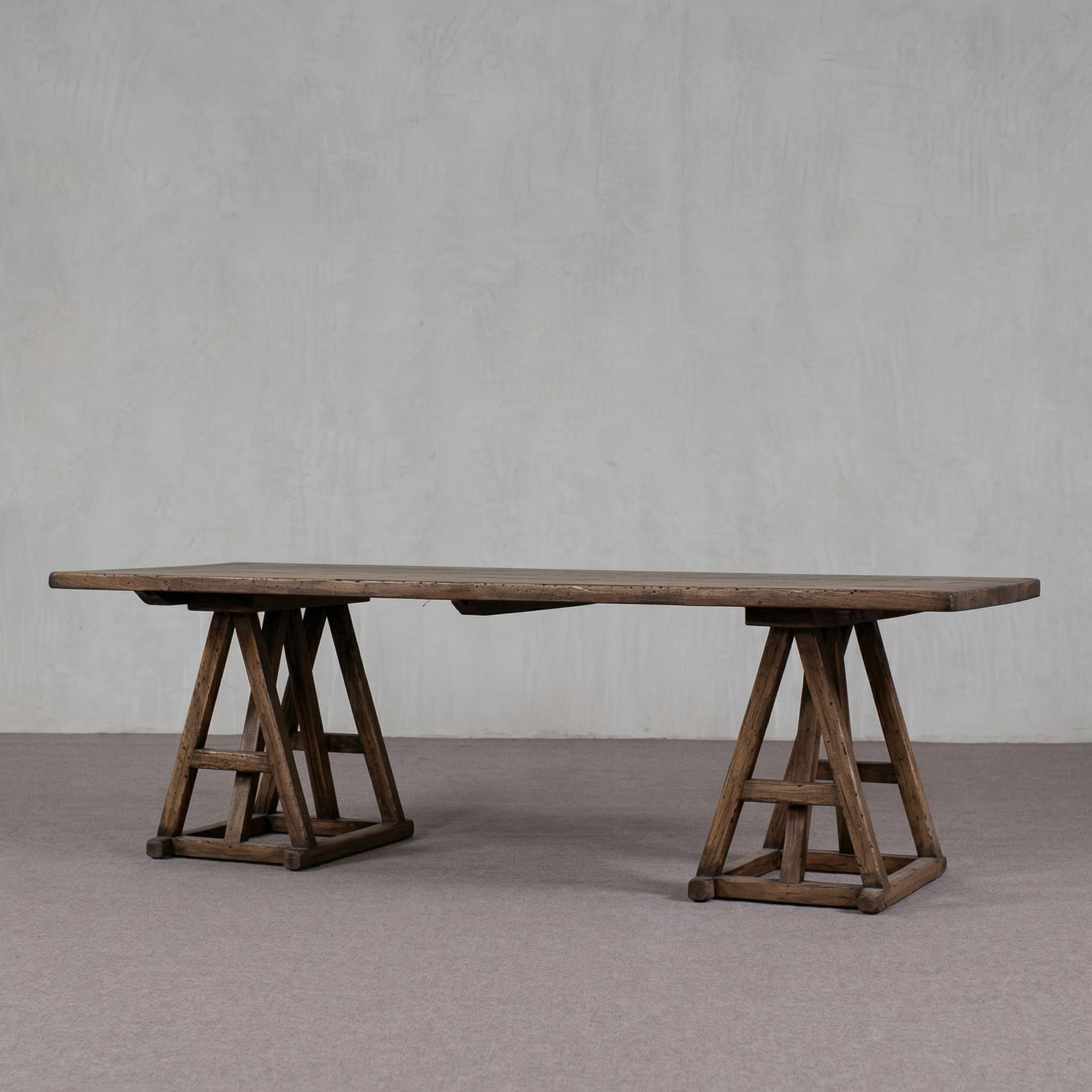 Colonial Real Antique Double A-Frame Long Dining Table