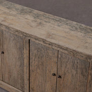 Old World Grey Patina Elm Storage Credenza Sideboard