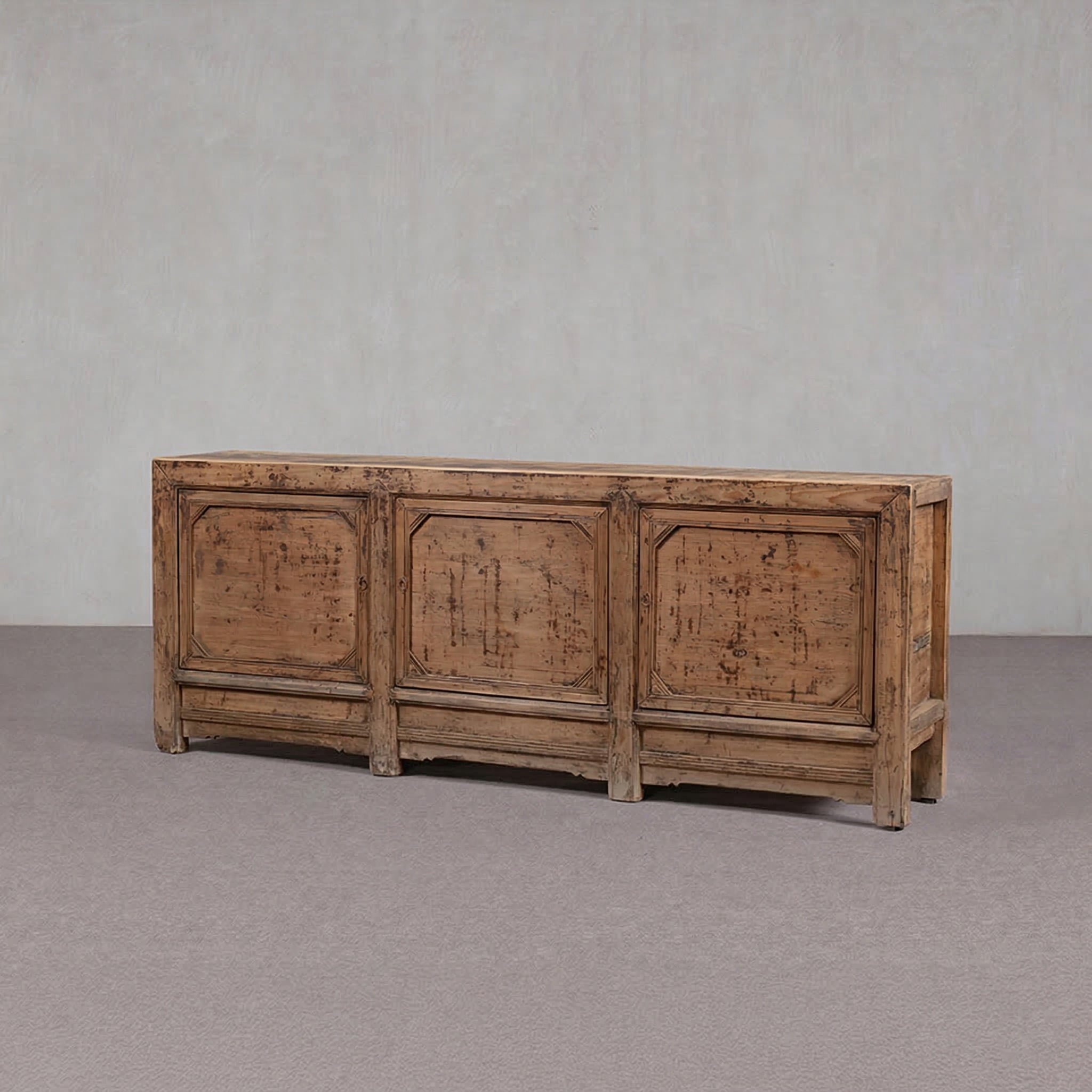 Bastide Distressed Elm Paneled Sideboard