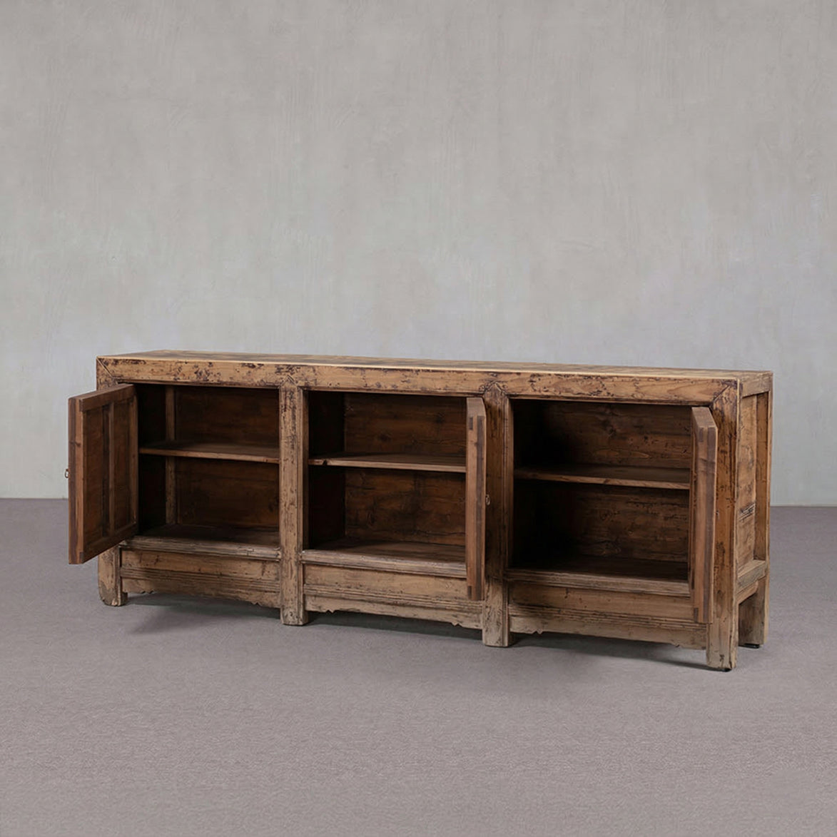Bastide Distressed Elm Paneled Sideboard