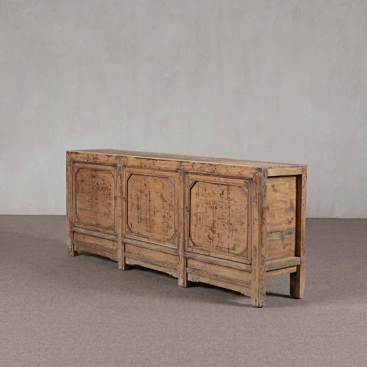 Bastide Distressed Elm Paneled Sideboard
