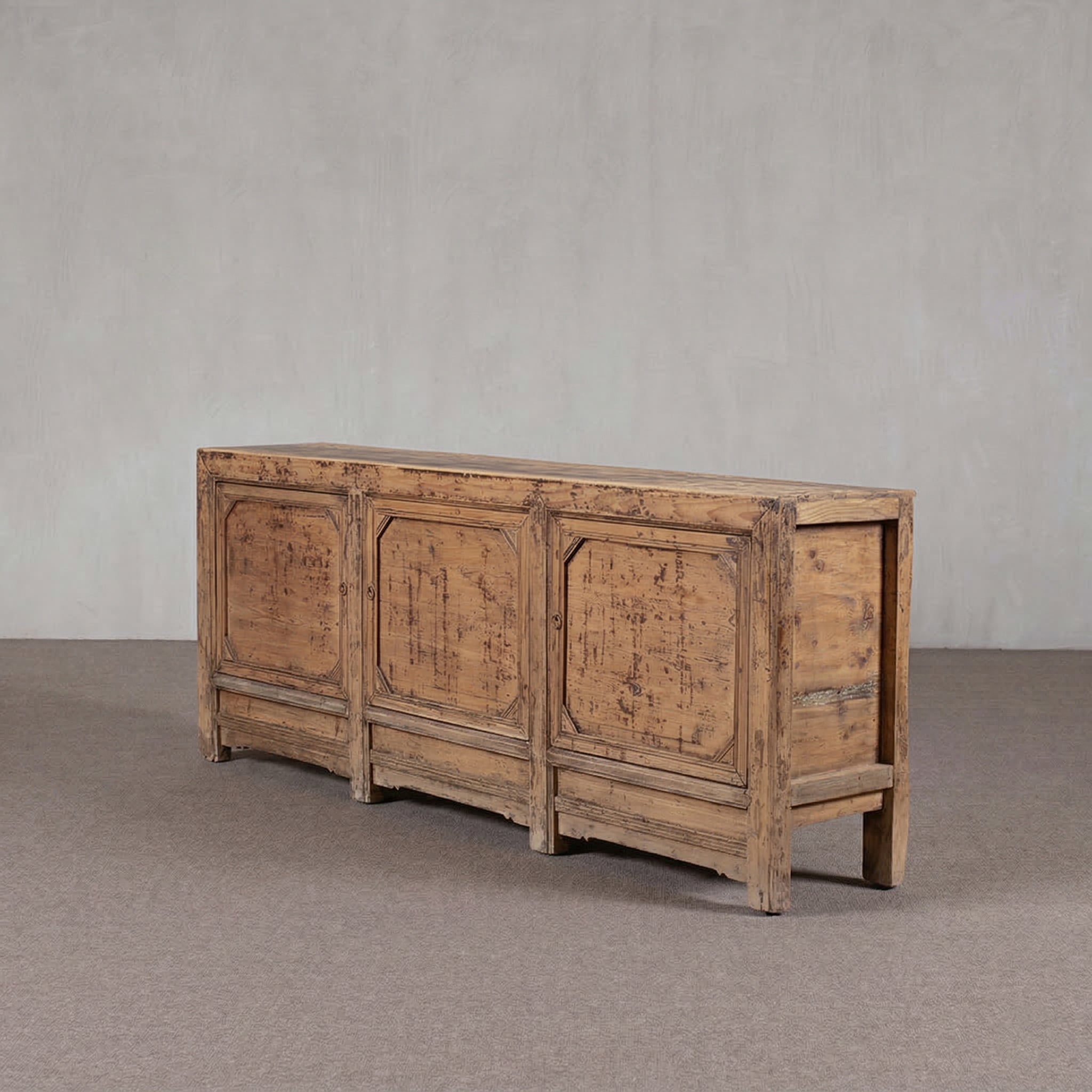 Bastide Distressed Elm Paneled Sideboard