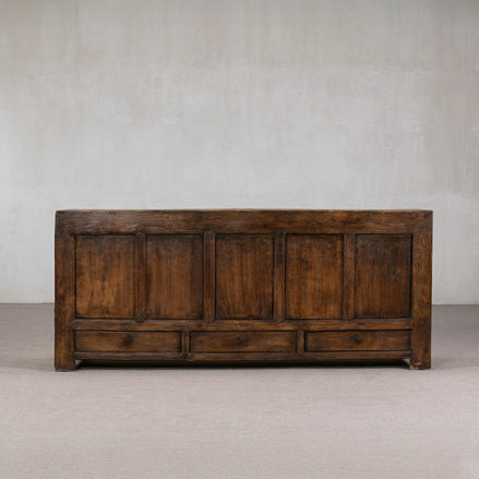 Estate Dark Stain Freestanding Real Antique Sideboard