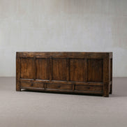 Estate Dark Stain Freestanding Real Antique Sideboard
