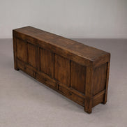 Estate Dark Stain Freestanding Real Antique Sideboard