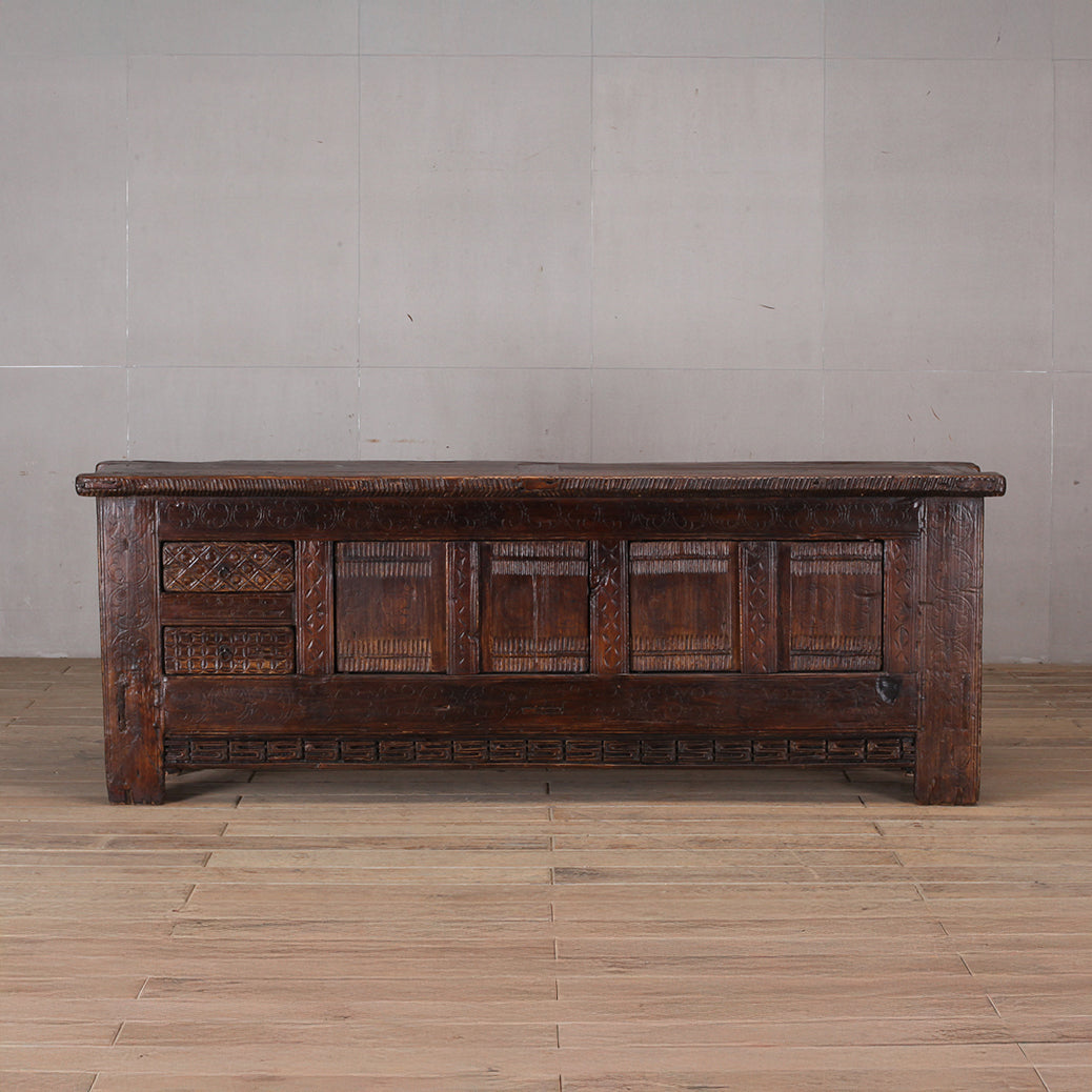 Heritage Carved Solid Wood Antique TV Unit