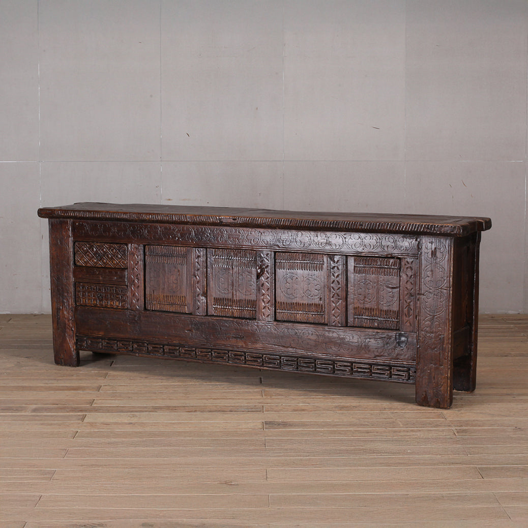 Heritage Carved Solid Wood Antique TV Unit
