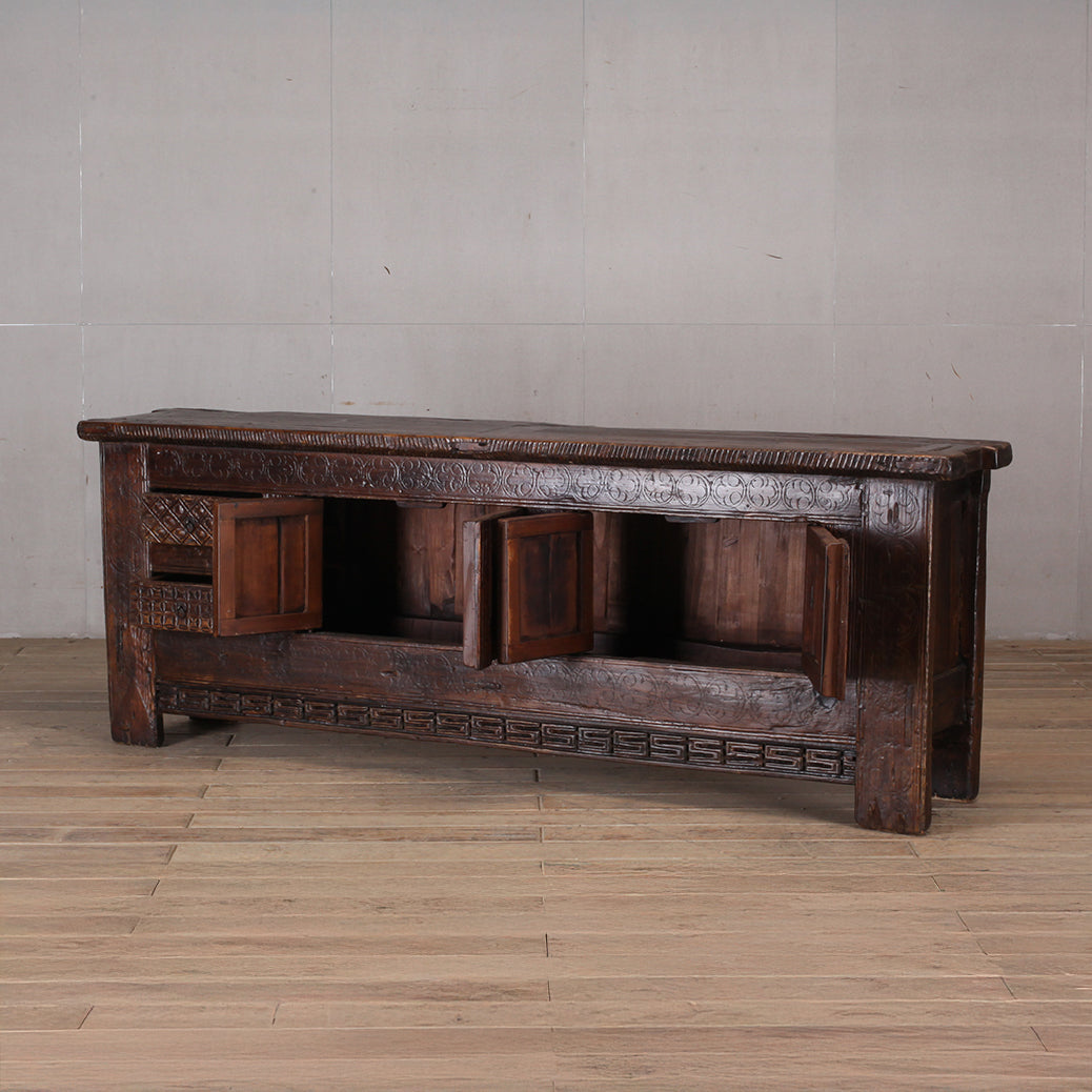 Heritage Carved Solid Wood Antique TV Unit