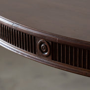 Colonial Teak Real Antique Round Four-Pillar Dining Table
